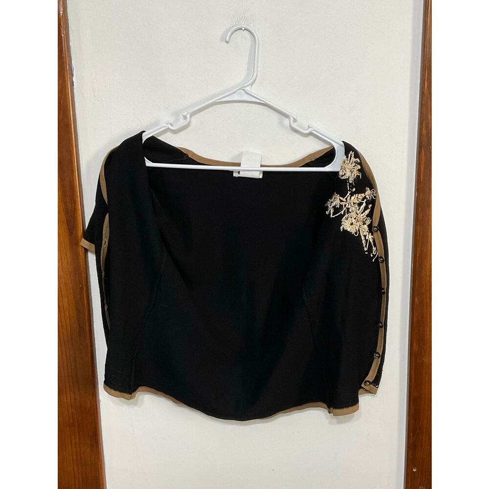 VTG Nina Piccalino Button Up Embroidered Cardigan Women's Size 8 Medium Beaded - Picture 4 of 6